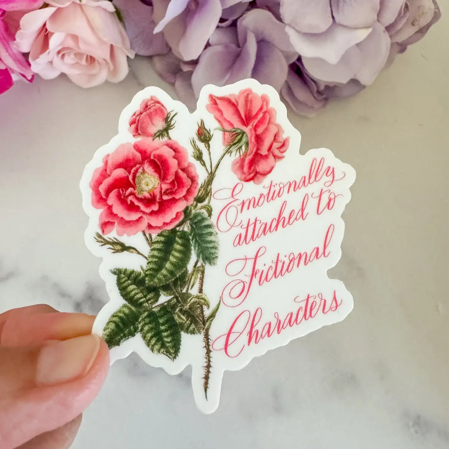 Emotionally Attached Floral Watercolor Sticker Decal – Wildflower Paper ...