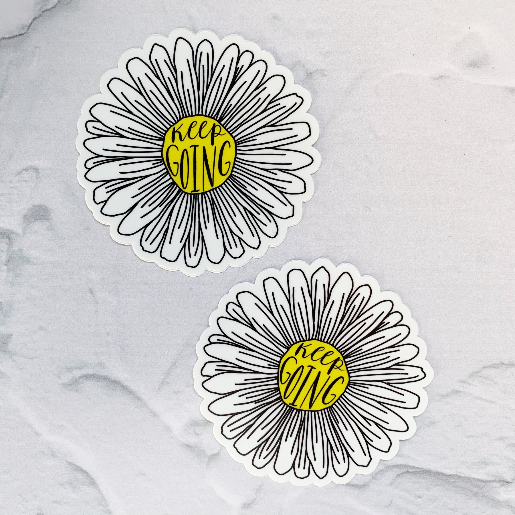 Keep Going Daisy Flower Sticker Decal – Wildflower Paper Company