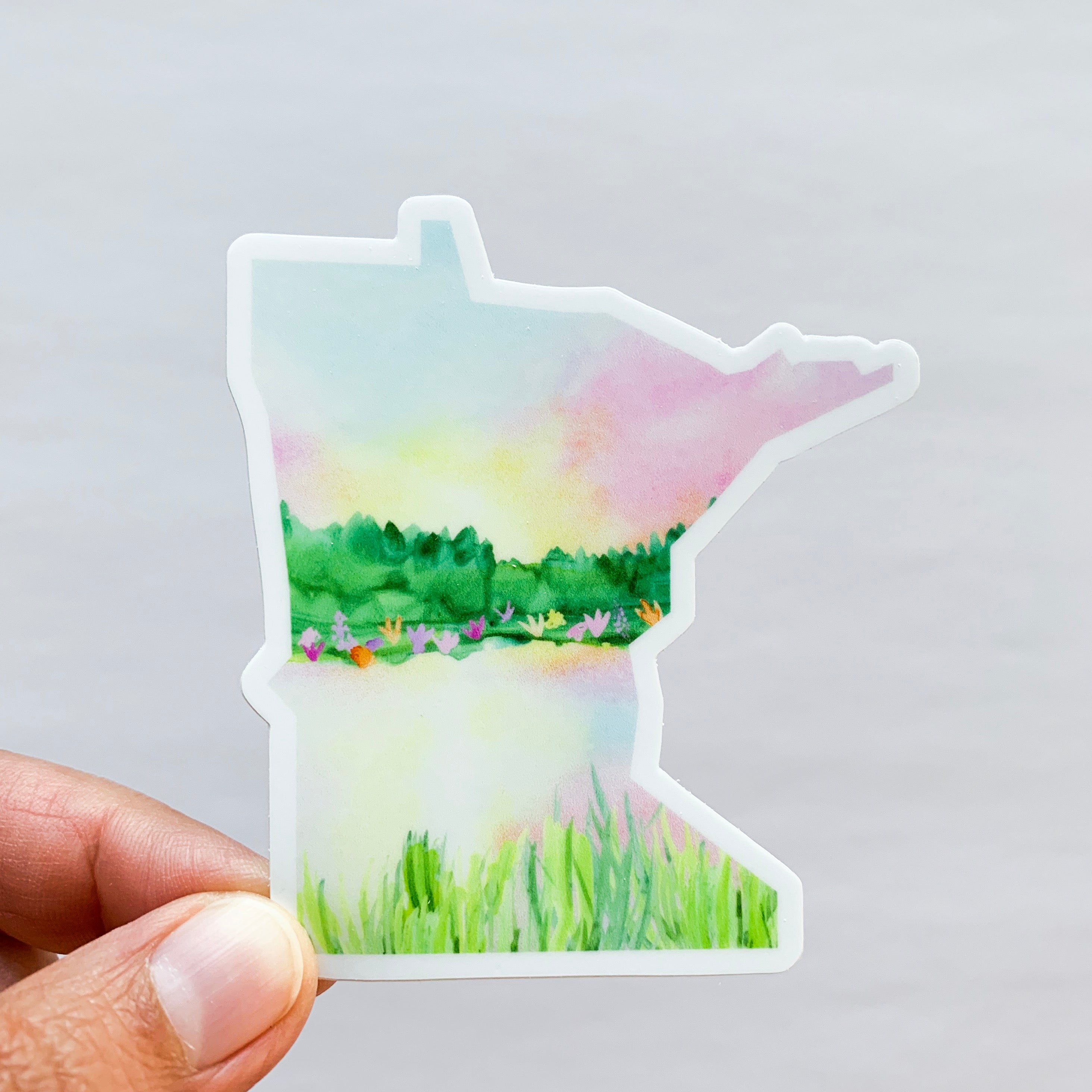 Minnesota State Sunset Sticker Decal – Wildflower Paper Company