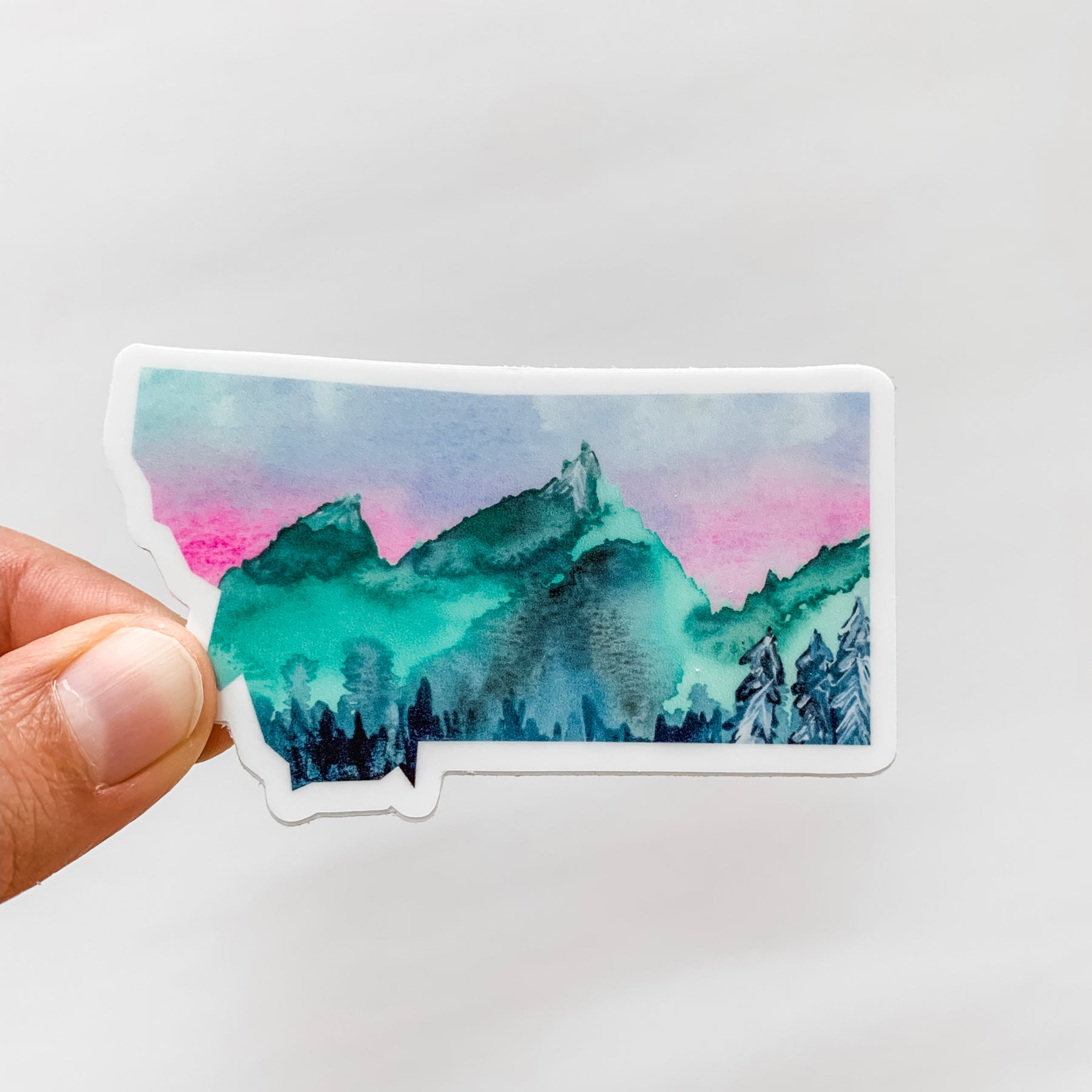 Mon State Sticker Montana State Mountains Decal Sticker – Wildflower Paper Company