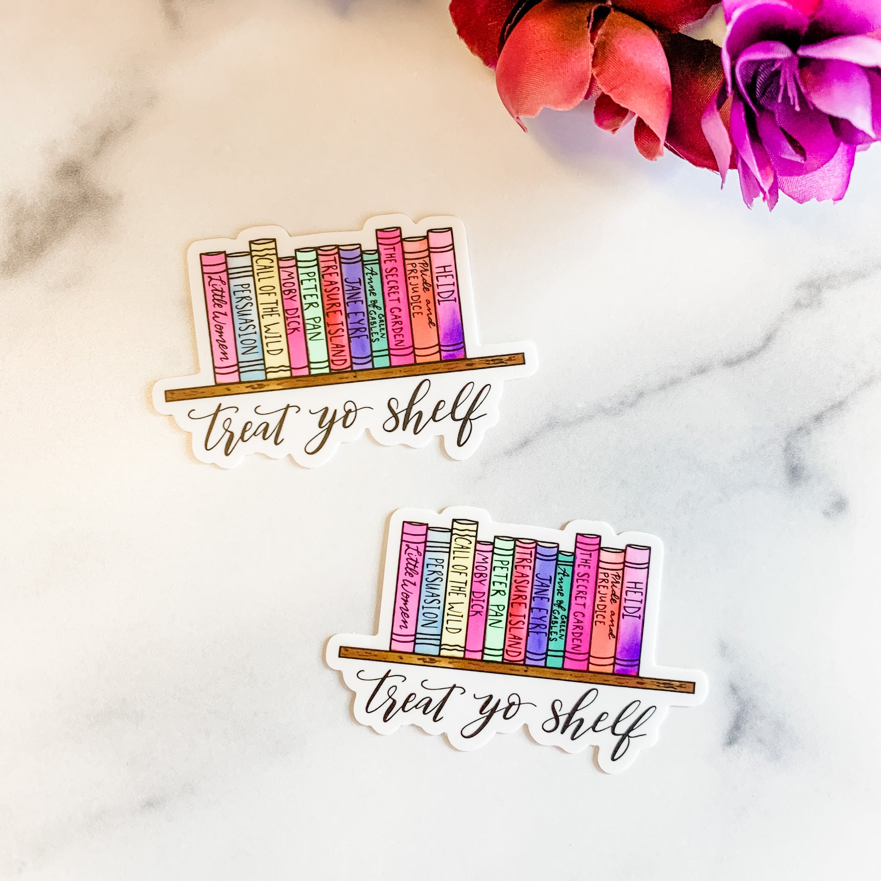 Library Shelf Sticker Treat Yo Shelf Books Bookshelf Sticker Decal – Wildflower Paper Company